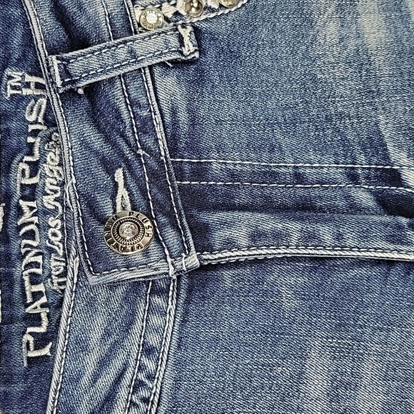 PLATINUM PLUSH MOM LA Gemstone Encrusted Jeans Size 5 - Picture 5 of 13